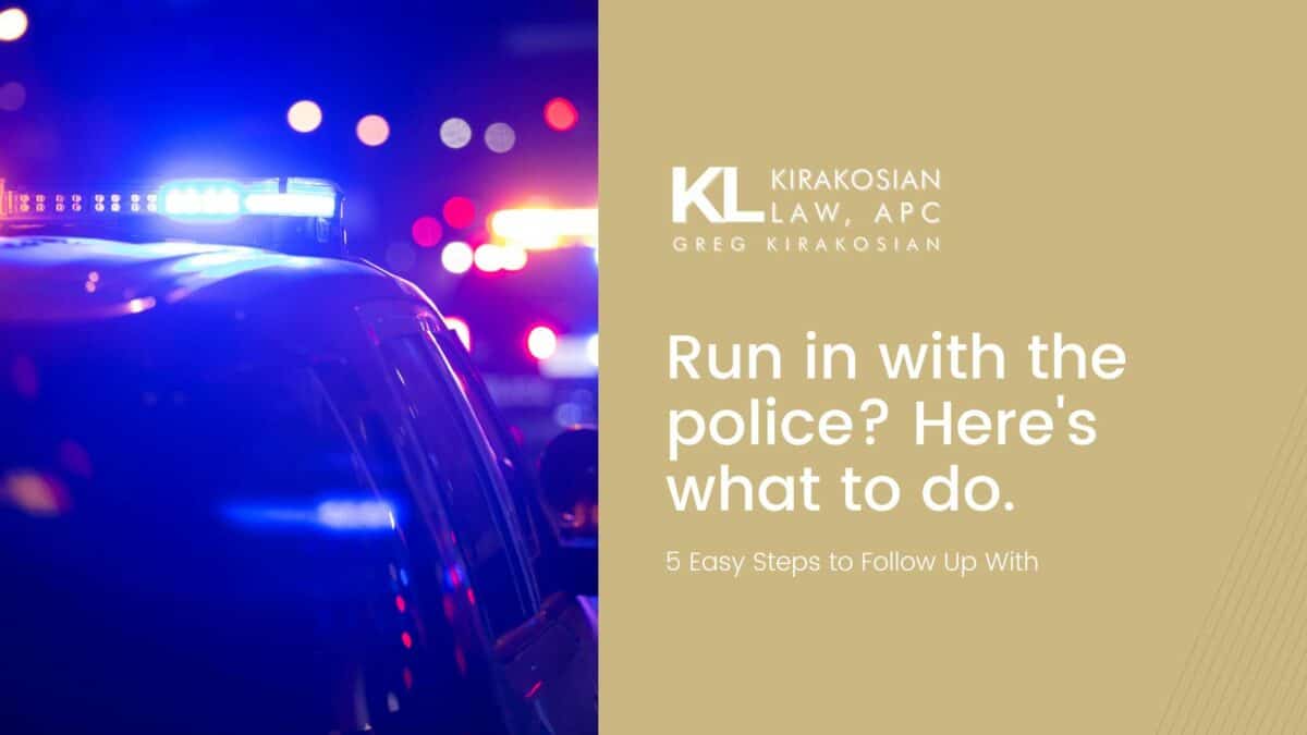 Blog 48 What do I do after an altercation with the police in California?