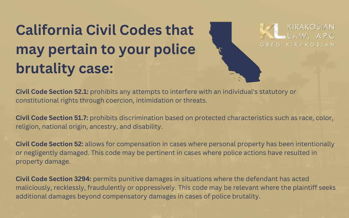 California Civil Codes Police Brutality