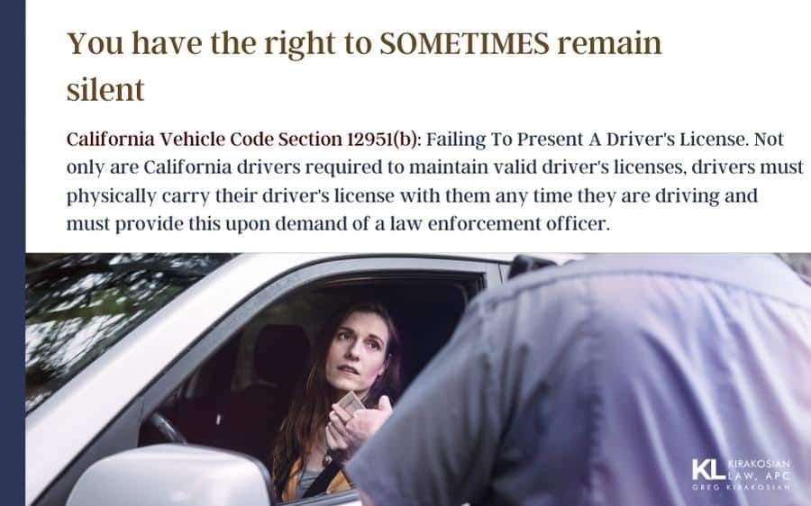The Right to remain silent california