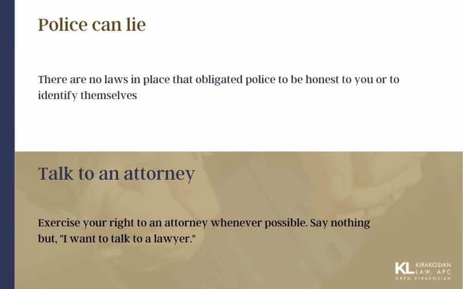 Police Truth Lie Law California