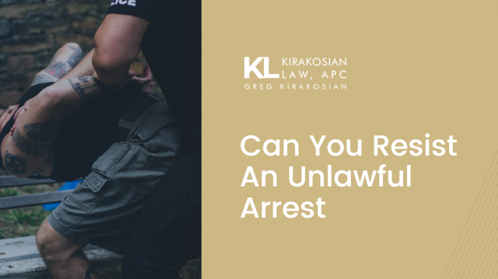 can you resist an unlawful arrest