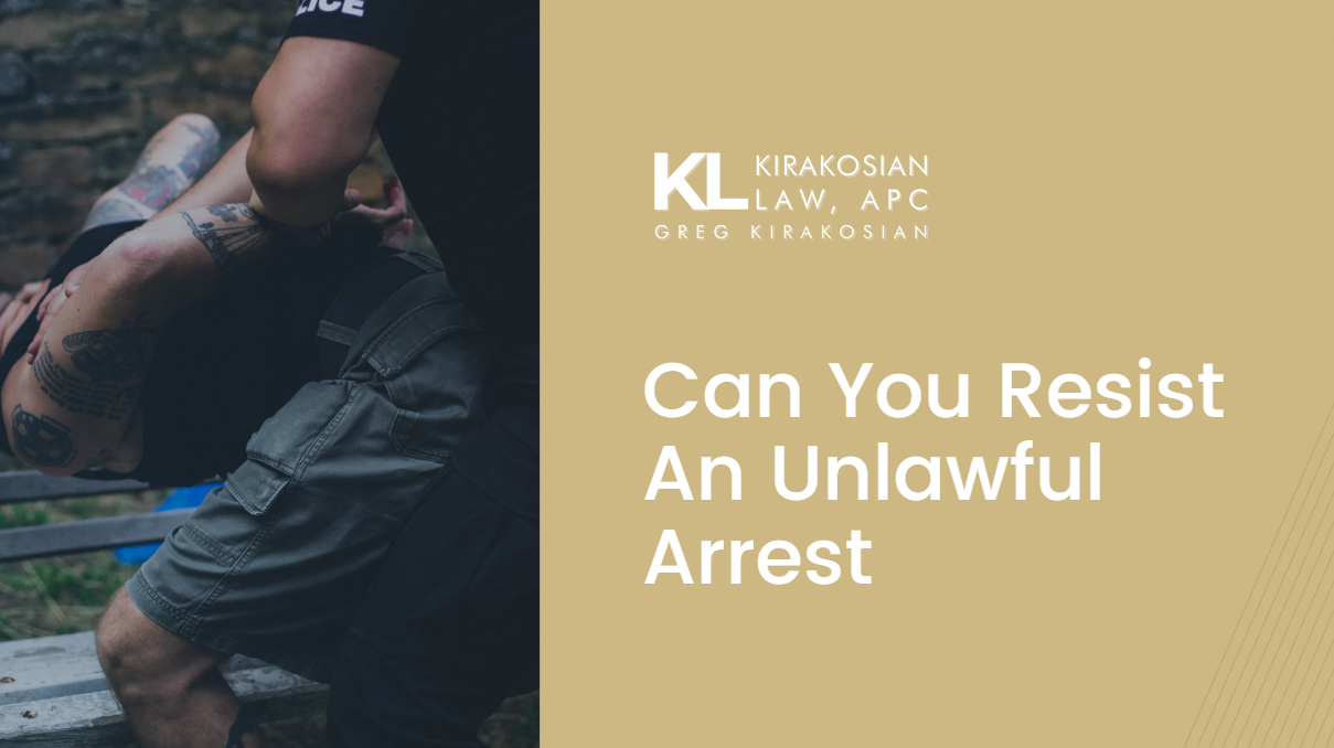 can you resist an unlawful arrest