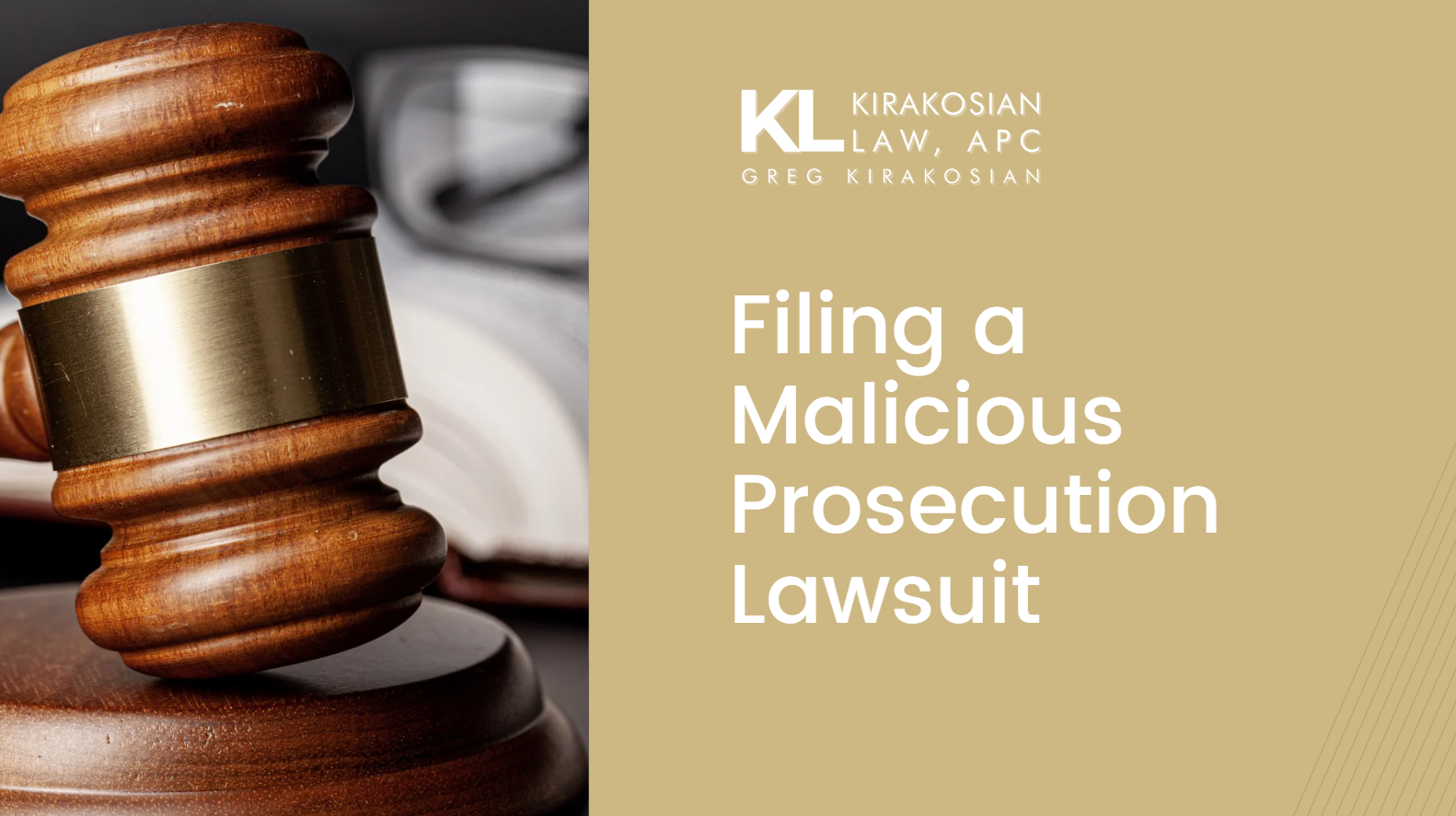 how to sue for malicious prosecution