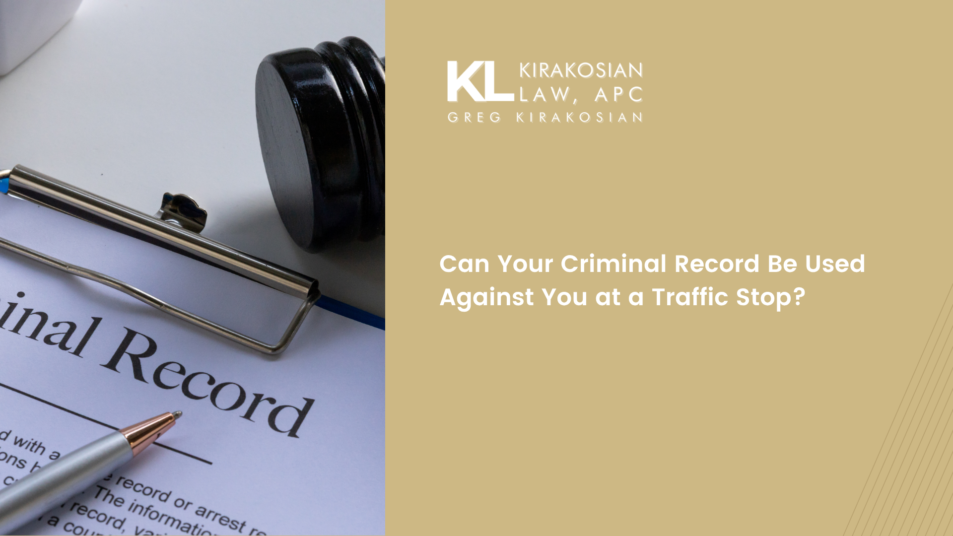 Home 30 Can Your Criminal Record Be Used Against You at a Traffic Stop?