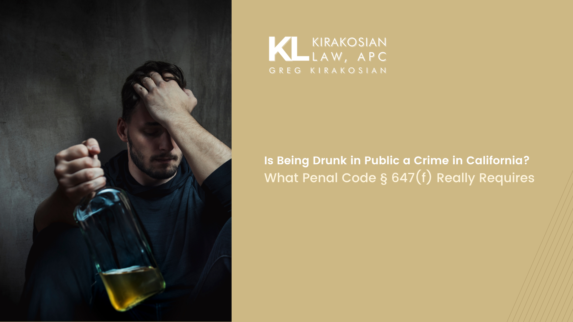 Is Being Drunk in Public a Crime in California? What Penal Code § 647(f) Really Requires