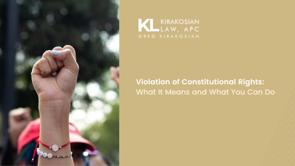 Violation of Constitutional Rights: What It Means and What You Can Do 1 Violation of Constitutional Rights: What It Means and What You Can Do