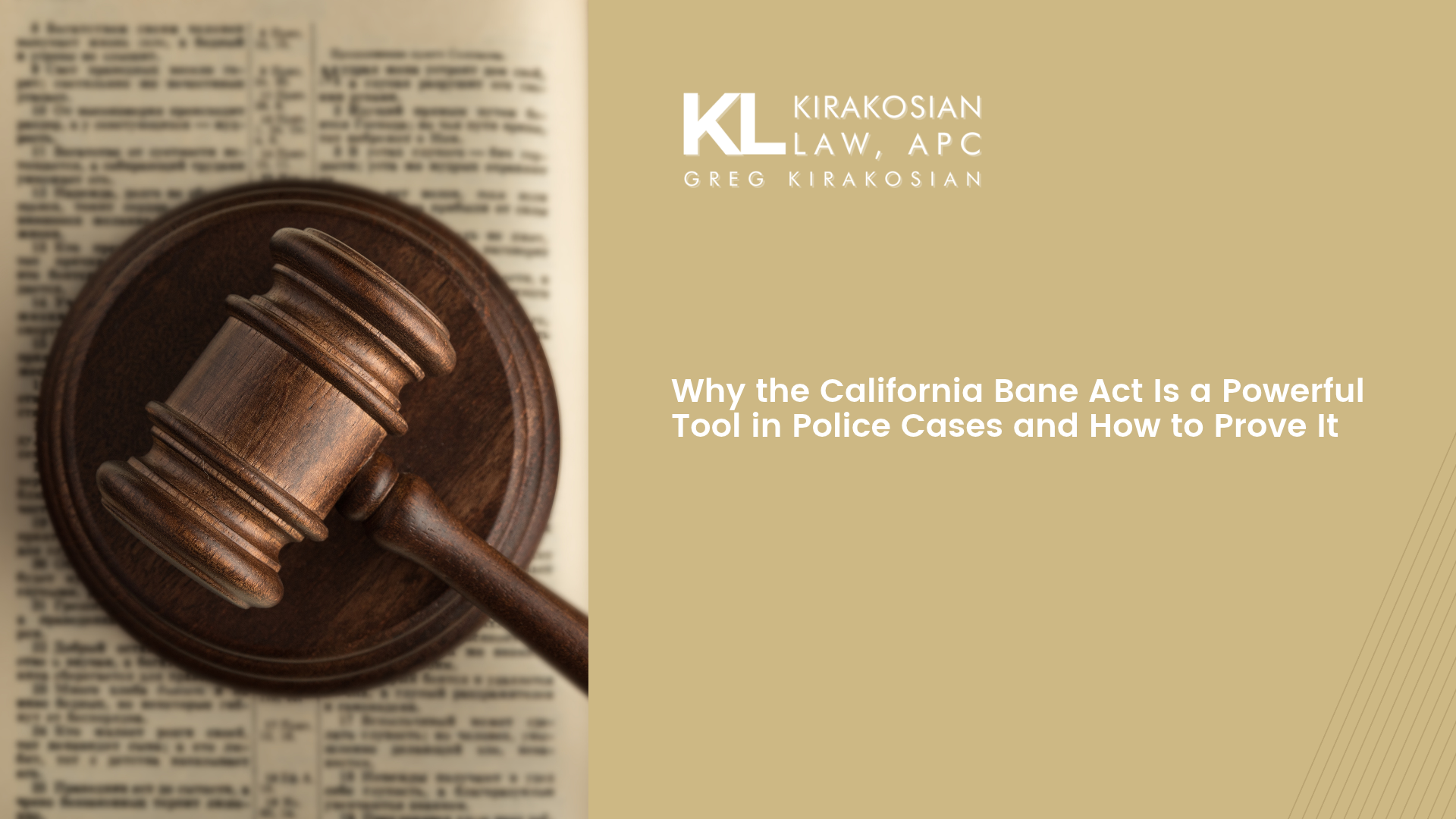 Home 30 Why the California Bane Act Is a Powerful Tool in Police Cases and How to Prove It