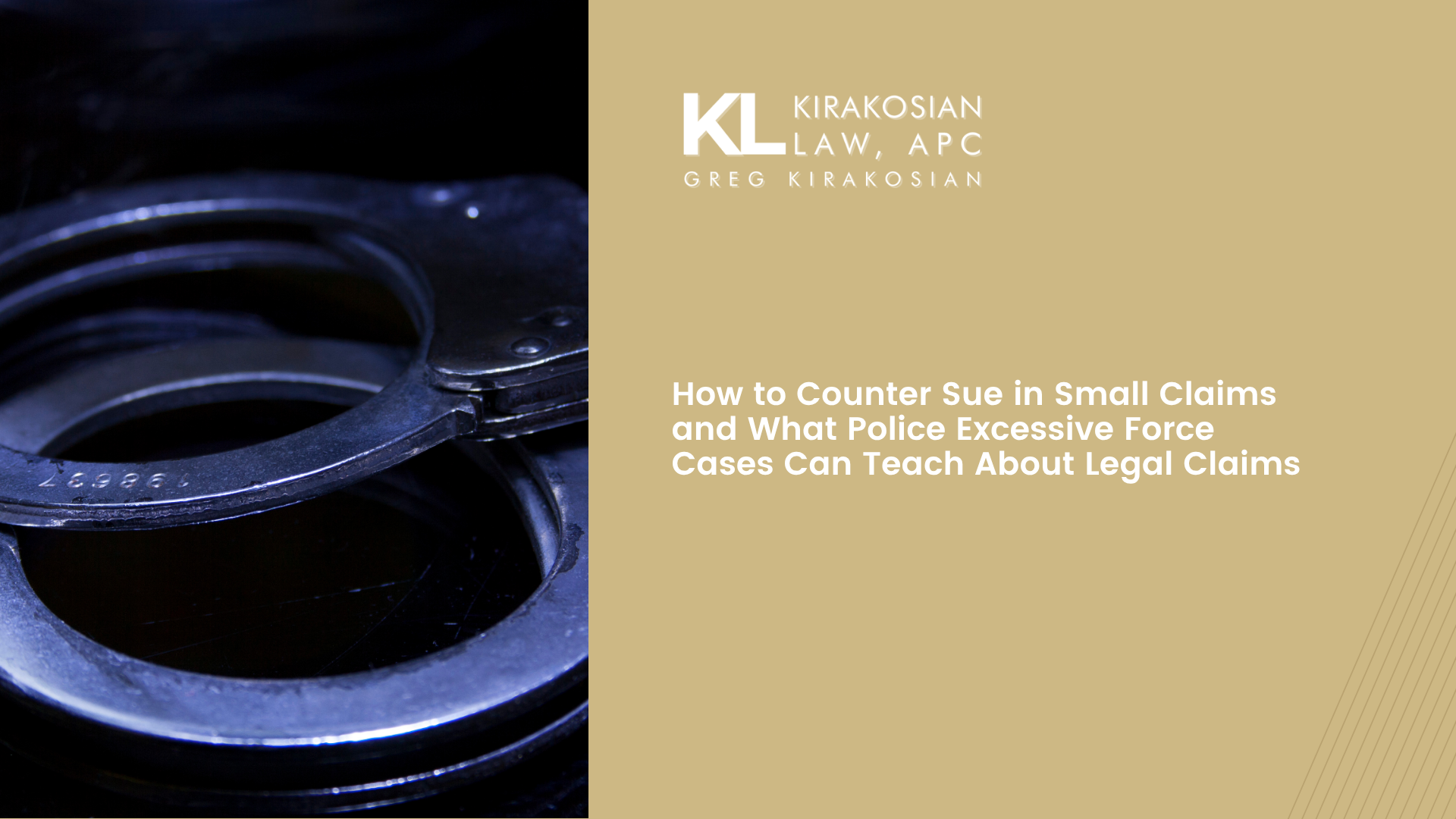 How to Counter Sue in Small Claims and What Police Excessive Force Cases Can Teach About Legal Claims