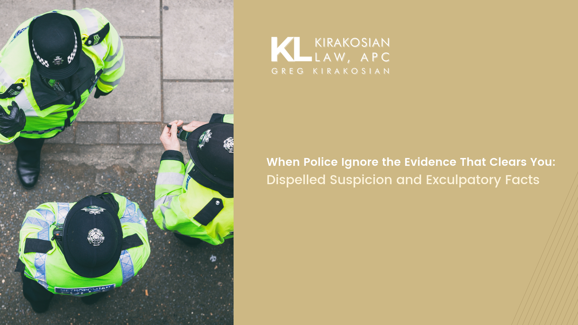Home 31 When Police Ignore the Evidence That Clears You: Dispelled Suspicion and Exculpatory Facts