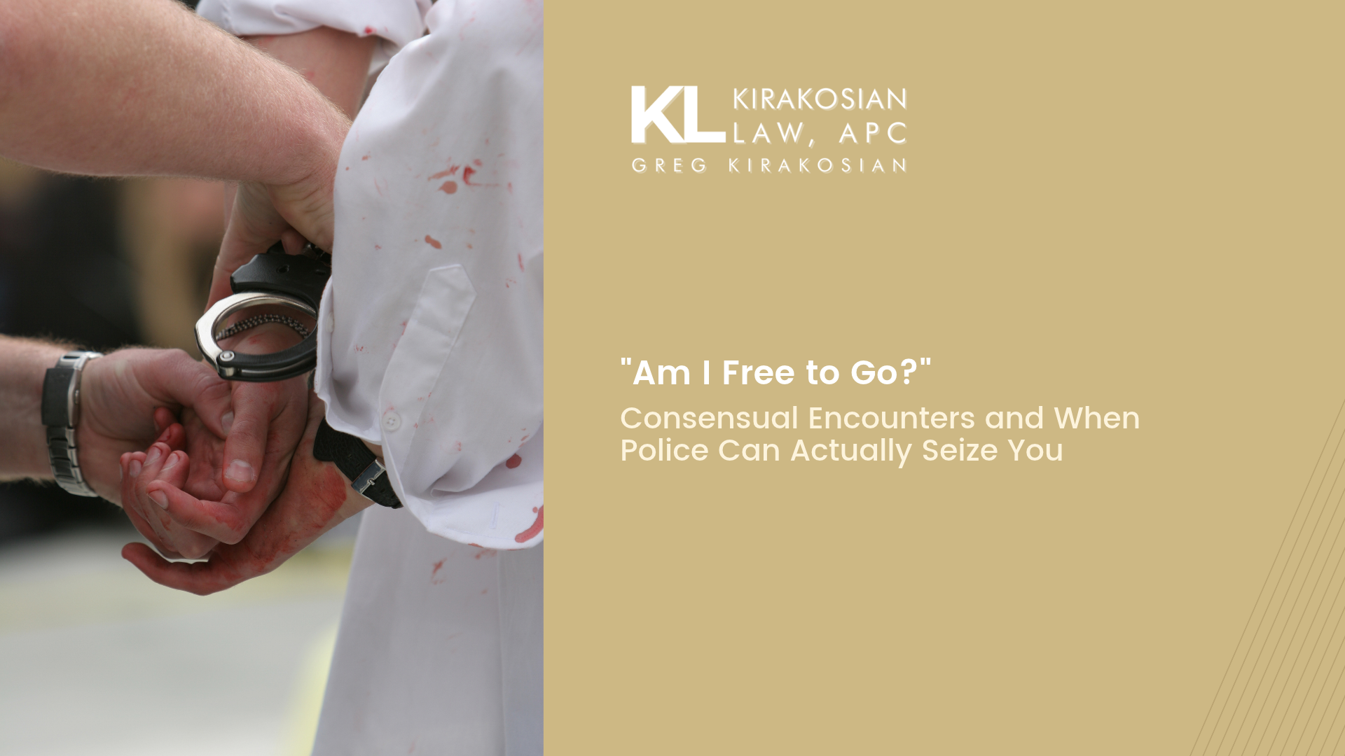 Home 30 "Am I Free to Go?" Consensual Encounters and When Police Can Actually Seize You